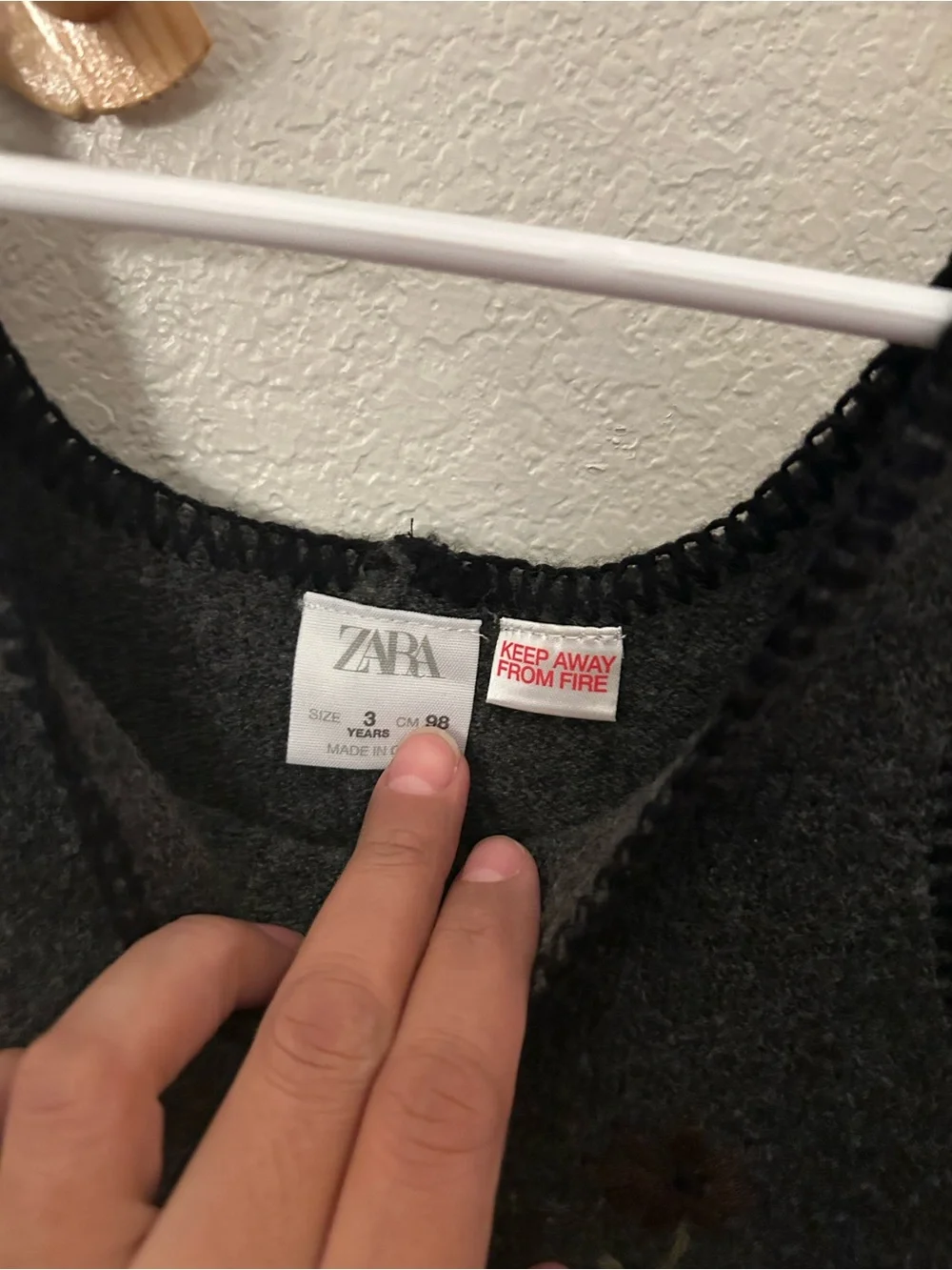 Zara Dark Gray Knit Top